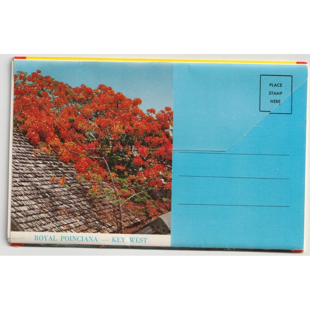 Overseas Highway Key West Florida FL Seven Mile Bridge Souvenir Postcard Folder - Picture 2 of 2